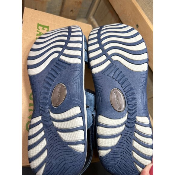 Womens Earth Origins Sullivan 9.5W Navy Pig Suede Sandals - Picture 8 of 9